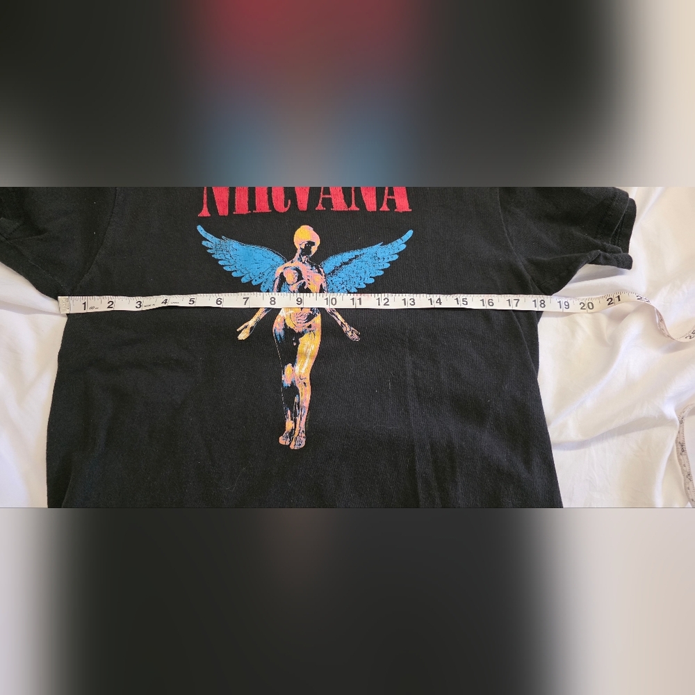 Nirvana In Utero Angel Graphic Band Tee Black Medium - Picture 4 of 7